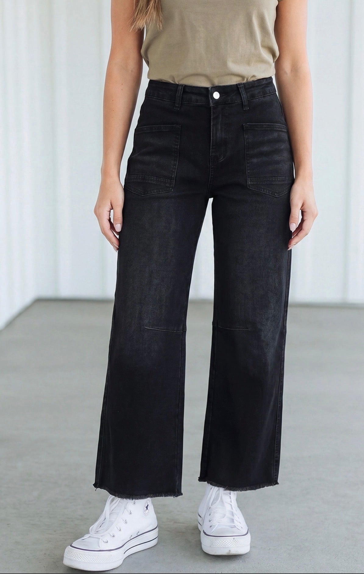 Cropped Black Denim
