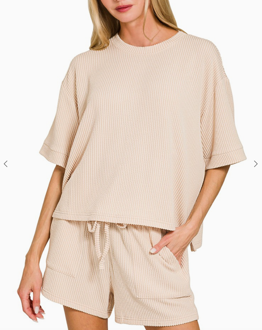 Soft Sands Ribbed Set
